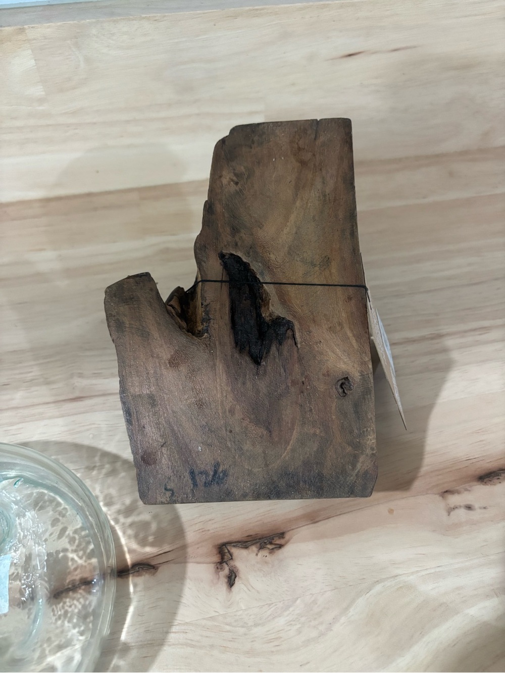 World Market Handcrafted Driftwood & Glass Bowl - Picture 6 of 8